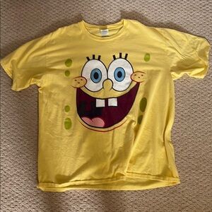 Yellow SpongeBob Graphic T-Shirt